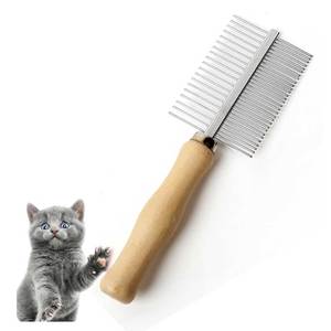 Peignes de toilettage pour animaux de compagnie en plastique personnalisés, à dents fines, pour démêler et prendre soin du pelage - Product Image 1