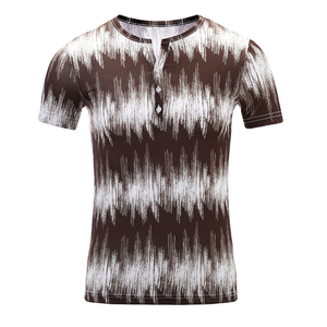 Chemises d'été pour hommes Shaheen Fit de haute qualité, design personnalisé, en satin de coton/élasthanne, respirantes, à col en V, à bouton unique, manches courtes - Product Image 2