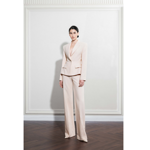 Pantalones de Mujer en Oferta, Soporte ODM, Pantalones Casuales Elegantes NOIR RELAXED, 61% Rayón, 39% Algodón - Product Image 1