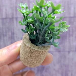 Accesorios para casa de muñecas en miniatura, maceta de corcho, maceta pequeña para plantas suculentas, contenedor para plantas, para jardín de escritorio, para mayores de 14 años - Product Image 2