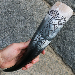 Jarra de Cuerno Vikinga 100% Auténtica, Taza de Cerveza de Cuerno Natural, Jarra Medieval para Miel, Recipiente Nórdico para Banquetes, Vajilla Artesanal - Product Image 5