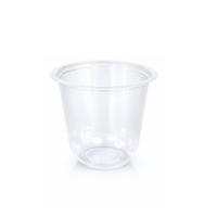 Vaso de Plástico PP Polipropileno en Forma de U de Grado Alimenticio, Estético, de 12 Oz, para Menú de Cafetería, Hecho en Indonesia