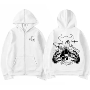 เสื้อฮู้ดซิปผู้หญิงสีดำสไตล์พังก์พิมพ์ลายการ์ตูนนกฮูก แขนยาว ผ้าถักนิตติ้ง คอตตอน ไม่หดตัว จาก Mego Industry - Product Image 3