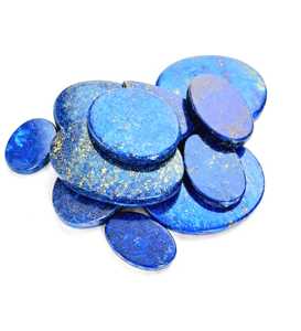 Lot de 100 grammes de cabochons en lapis-lazuli naturel, 9 à 11 pièces, pierres mélangées pour grossistes, détaillants, revendeurs, bijoutiers, fabricants - Product Image 1