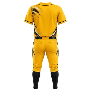 Baseball Uniform Custom Team Jersey And Pants Breathable Moisture Wicking Lightweight Athletic Sportswear For Professional <b>Train</b> - Product Image 3