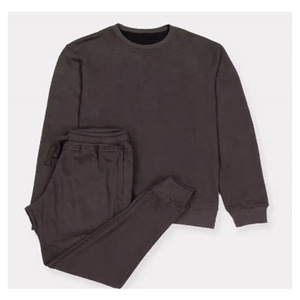 Survêtement unisexe pour homme, tissu respirant uni, manches longues, cordon de serrage, taille élastique, impression de logo personnalisée - Product Image 4