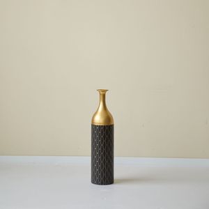 Elegant Floral Display Floor <b>Vase</b> <b>Set</b> of <b>3</b> Black and Gold Metal for Mother's Day Gift Wedding Decoration - Product Image 5
