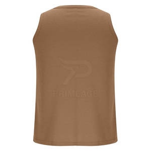 Camiseta sin Mangas de Color Sólido, Cómoda, con Logotipo Personalizado de Alta Calidad, Camiseta sin Mangas Transpirable de Algodón/Poliéster - Product Image 5