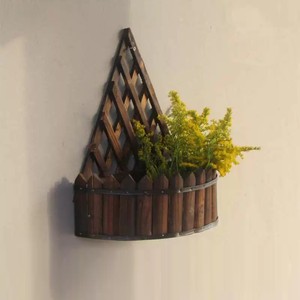 Support mural en bois de style ferme pour plantes suspendues, étagère à plantes murale, jardin vertical, décoration murale intérieure, fabriqué au Vietnam - Product Image 2