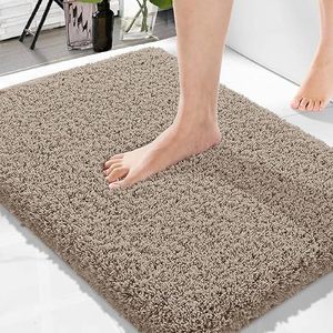 Tapis de salle de bain de luxe personnalisé, tapis de bain en microfibre extra doux et absorbant, tapis de bain antidérapant en fourrure moelleuse - Product Image 1