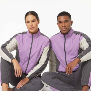 Custom <b>Nylon</b> Sweat Suit Zip up Jacket <b>Pants</b> Set Casual Lightweight Windbreaker <b>Nylon</b> Unisex Windbreaker - Product Image 5