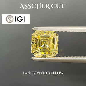 Prêts à être expédiés : Diamants de laboratoire jaunes vifs fantaisie de 2,00 carats, taille Asscher, clarté VVS, diamants en vrac certifiés IGI, provenance Inde - Product Image 2