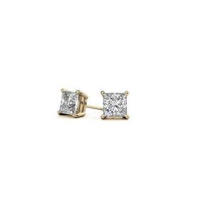 Elegant <b>Emerald</b> Shape Diamond Drop <b>Earrings</b> For Women <b>Gold</b> Finish With Brilliant Round Details For Wedding Party And Gifting - Product Image 1