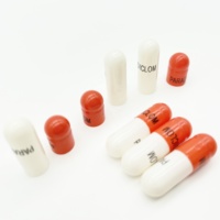 Capsules vides de taille personnalisée 000 00el 0 1 2 3 4 5, coques rigides Halal sans TiO, avec logo imprimé, pour compléments alimentaires et médicaments
