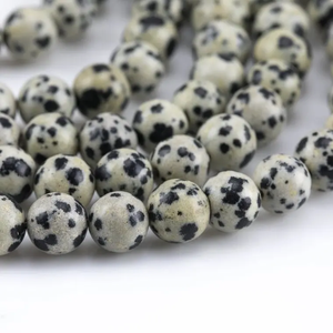 Wholesale Hot Selling 10mm Natural White Dalmatian Jasper Smooth Loose Gemstone Beads Jasper For Women Jewelry Making - Product Image 2