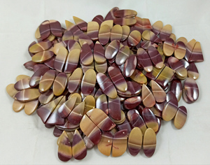 Cabujón de jaspe mookaite natural, parte trasera plana, cristal pulido, piedra preciosa suelta para la elaboración de joyas - Product Image 5