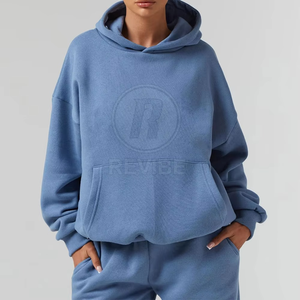 Ensemble de survêtement ample pour femme, veste zippée oversize et pantalon de jogging à jambes larges, style streetwear décontracté, fournisseur en gros OEM ODM - Product Image 6