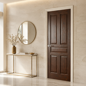 Puerta de madera maciza de tamaño personalizado GA-09S Classic para interiores modernos de apartamentos. - Product Image 5