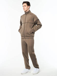 Custom <b>Jogger</b> Set <b>Men</b> Tracksuit Set <b>Slim</b> <b>Fit</b> Zipper Two Piece <b>Men</b> Sports Zipper Stand Collar Casual Breathable Polyester Cotton - Product Image 3
