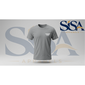T-shirt Homme Gris Clair Personnalisé 100% Coton Taille 2XL Spandex Sportswear Fabrication Tissu 240 Grammes Design Vierge - Product Image 3