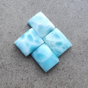Cabujón Rectangular de Larimar, Gema Calibrada, Piedra Natural Azul Cielo para Joyería - Product Image 3