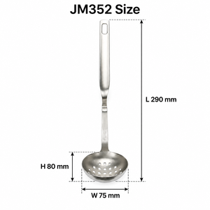 Louche suspendue Jaya Mata 290 mm en acier inoxydable JM352 avec poignée en S, durable, pour marmite, passoire de cuisine en acier 304 léger pour aliments - Product Image 2