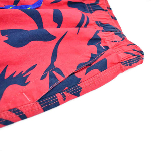 <b>Men's</b> Red Blue Print Board Shorts Quick Dry Drawstring Casual Swim <b>Trunks</b> Short Length Mid Waist Polyester Fabric - Product Image 4