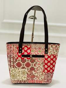 Conjunto de Bolsos Tote 5 en 1 con Diseño de Patchwork Rosa para Mujer - Product Image 4