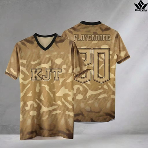 Camiseta de Fútbol Americano Personalizada para Hombre, Cuello en V, Manga Corta, Blanca y Negra, Sublimada, Transpirable, de Poliéster que Absorbe la Humedad - Product Image 6