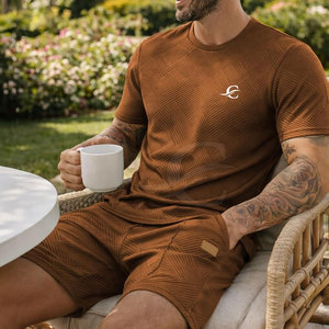 Nuevo Estilo, Diseño Personalizado, Conjuntos Cortos de Verano para Hombre, Transpirables, 100% Algodón, Ropa Urbana, Recién Llegados para Venta en Línea - Product Image 3