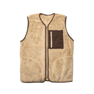 Top Trending Men's Outerwear Sherpa Fleece <b>Vests</b> Solid Color Sleeveless Windproof Casual Party Wear Fashion Fleece <b>Vests</b> - Product Image 2
