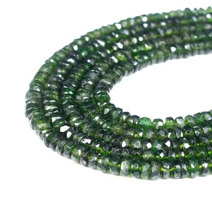 Perles de pierre facettées vertes pour la fabrication de bijoux - Product Image 4