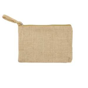 Natural Jute Zipper Pouch for Convenient Storage Organization <b>Watch</b> Boxes & Cases - Product Image 1