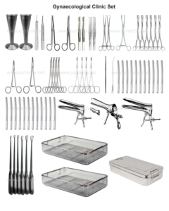 Juego de Instrumentos para Clínica Ginecológica, Instrumentos de Examen Ginecológico de Acero Inoxidable, Kit con Certificación CE - Product Image 1