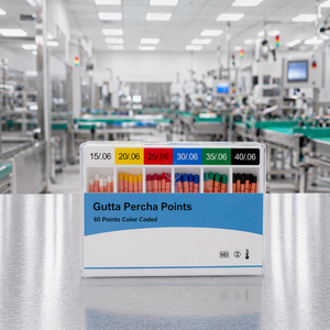 ชุดอุปกรณ์อุดรากฟันแบบกัตตาเพอร์ชา  ชนิดใช้มือ  สำหรับงานทันตกรรมเอ็นโดดอนต์  พร้อมรหัสสีตามมาตรฐาน ISO  ขนาดต่างๆ  แบบเรียว  คลาส 1 สำหรับงานทันตกรรม - Product Image 2