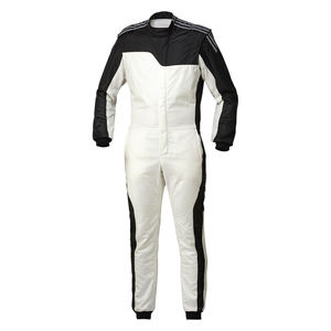 Combinaison de karting blanche en coton et maille, combinaison de course personnalisée par sublimation - Product Image 5