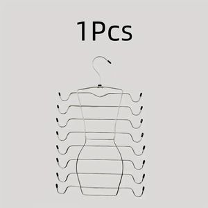 Organizzatore appendiabiti salvaspazio a 8 strati in acciaio inossidabile lucido per biancheria intima e reggiseni - Product Image 3