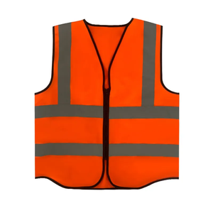 Gilet de sécurité réfléchissant en polyester multi-poches personnalisé - Imperméable, LED clignotante, ANSI Classe 1, EN ISO 20471 Classe 2, haute visibilité - Product Image 4