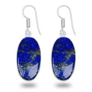 Lapis Lazuli Stone <b>Silver</b> Plated Romantic <b>Dangle</b> Drop Charm <b>Earring</b> Unique Design Women's Anniversary Birthday Party Gift - Product Image 3