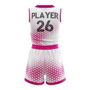 Ensemble d'uniformes de basketball sans manches personnalisés LUUK, sublimés, respirants, 100 % polyester, unisexe adulte, toutes saisons, vêtements d'équipe - Product Image 3