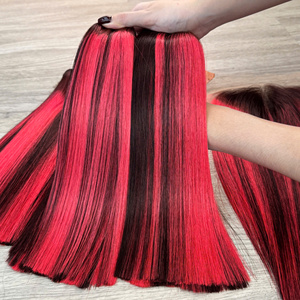 Envío Rápido, Extensiones de Cabello Humano Virgen Vietnamita, Color Piano, Liso, con Cierre, Super Doble Trama, Cabello de Lujo - Product Image 1