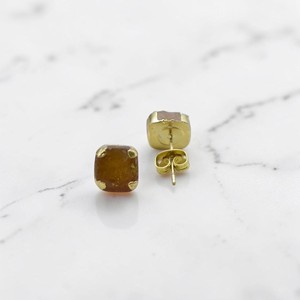 Pendientes de tuerca de citrino amarillo certificado al por mayor para mujer, chapados en oro de 14K, con gema de piedra natural en bruto, joyería minimalista, regalo - Product Image 2