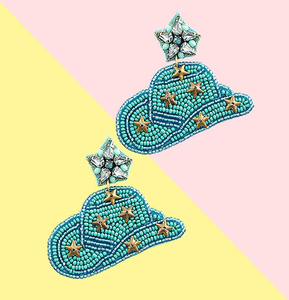 Boucles d'oreilles perlées bohèmes faites à la main, style rétro, patins à roulettes, perles de riz, par MD HANDICRAFTS - Product Image 6