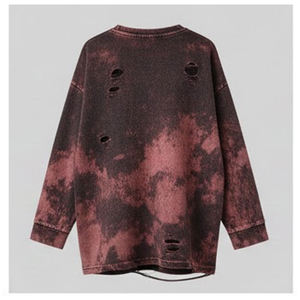 Camisetas de manga larga estilo nuevo con lavado ácido, de corte holgado y desgastado, para hombre, con marca personalizada, al por mayor - Product Image 2