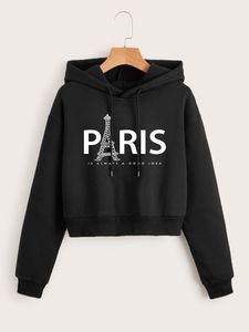 Long Sleeve Pullover Mid <b>Weight</b> Adjustable <b>Stand</b> Collar Women Cropped Half Zipper Hoodie Front Logo - Product Image 5