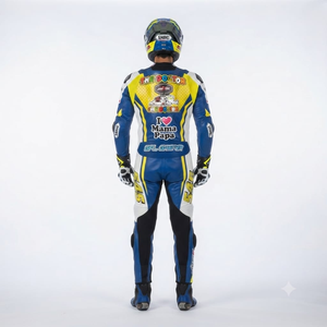 Combinaison de course premium Ramaha pour homme, 1 pièce, en cuir de vache véritable/cuir de kangourou, style MotoCP, combinaison de course sur circuit, niveau de protection 2 - Product Image 2