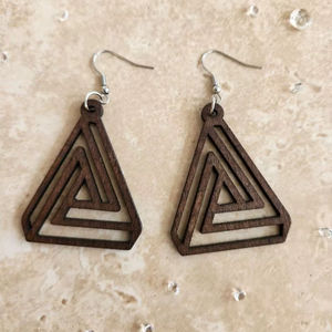 Nuevos Pendientes Boho 2026, Pendientes de Aro Geométricos de Madera para Mujer, Pendientes de Madera en Blanco al por Mayor, Joyería Vintage - Product Image 1