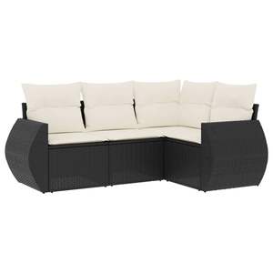 Conjunto de Sofá Modular Mediano de Ratán PE Negro para Jardín, Muebles Elegantes para Exteriores - Product Image 2
