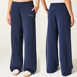 Pantalones de chándal de invierno extragrandes personalizados para mujer, de pierna ancha recta, cintura elástica, estilo hip hop, ropa de calle, chándales - Product Image 6