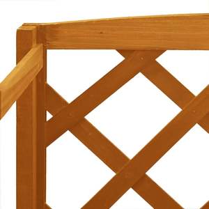 Solid Firwood Plant Stand with Orange Trellis 23.6\"x11.8\"x55.1\" Durable Fencing Trellis & <b>Gates</b> - Product Image 5